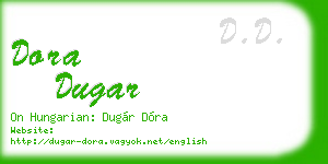dora dugar business card
